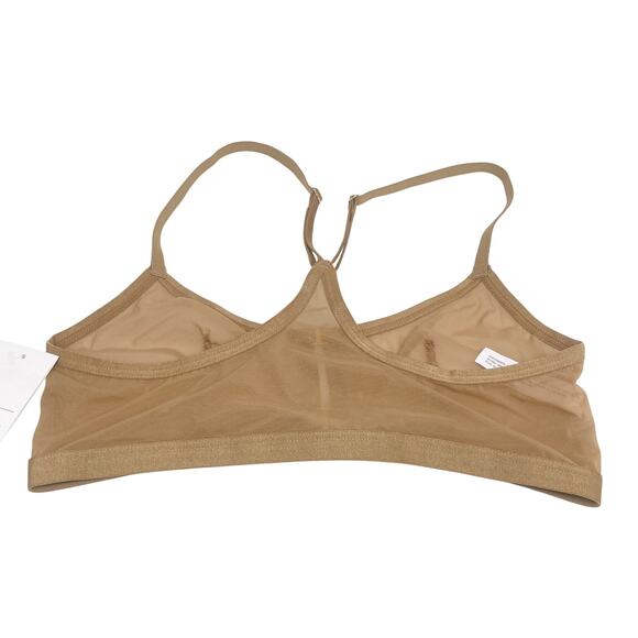 Auden Women's Mesh Triangle Bralette Racerback Brown Size Small - Picture 3 of 5